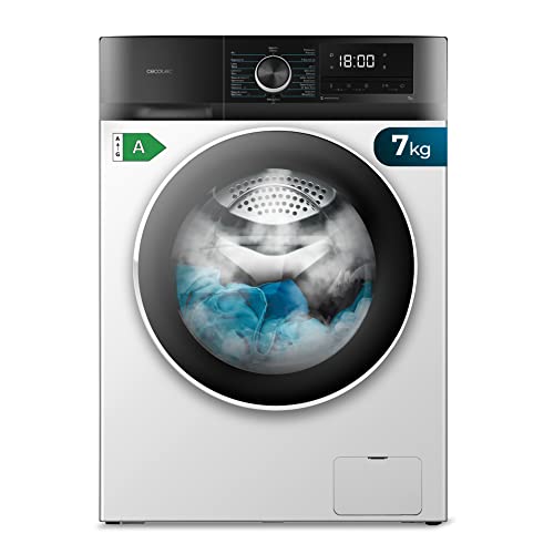 Cecotec Lavadora 7 Kg Carga Frontal Bolero Dresscode 7500 Inverter A. 1850 W, 1400 rpm, Motor Inverter Plus, Bajo Consumo, 16 Programas, SteamMax, Delay Start, Blanco