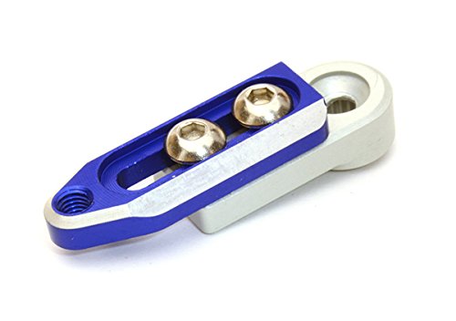 Integy RC Model Hop-ups C27144BLUE Alloy Machined Adjustable Length Servo Horn 24T for Hitec Servo (r=20-27mm)