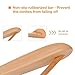 JS HANGER Wooden Suit Hangers, 3 Pack Extra-Wide Shoulder wood Coat Hangers with Non Slip Pant Bar, Extra Smooth and Splinter Free Natural Finish