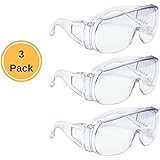 AMSTON Safety Glasses (3-pack), ANSI Z87+ Standards, Eyewear Personal Protective Equipment / PPE for Construction, DIY, Home Projects &amp; Lab Work