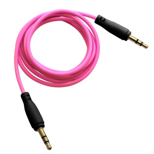 Cbus Wireless Light Pink 3.3ft 3 feet 3.5mm Male to Male Stereo Audio Auxiliary AUX Cable for PC iPod MP3 CAR