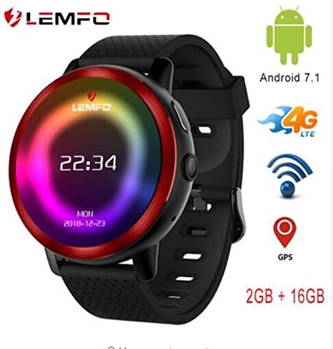 LEMFO LEMX - Android 7.1 4G LTE 2.03" Screen Smart Watches,MT6739 1GB+16GB 8MP Camera,Translator,GPS,WiFi,Heart Rate Monitor,Multi Sport Mode