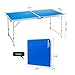 VINGLI Folding Picnic Table with Aluminum Legs, 3 Adjustable Height,47.2”L x 23.6”W for Camping Party BBQ,Portable Utility Outdoor Tables with Carrying Handle, Foldable Deskthumb 1