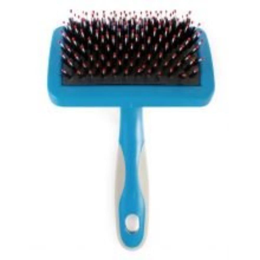 Ancol Ergo Hedgehog Pet Slicker for Long, Short, Silky & Curly Coats - Dog Puppy Multipurpose Hygiene Tool - Professional Grooming Accessory - Medium