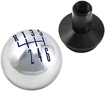 2011-2014 Ford Mustang GT &amp; V6 Chrome &amp; Blue 6 Speed Manual Gear Shift Shifter Knob