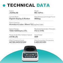 JOANLAB Lab Digital Bench-top Hematocrit Centrifuge