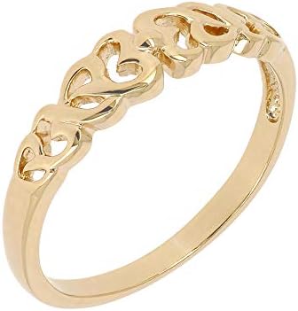 ISADY - Liesl Gold - Women's Ring - 750/000 (18 Carat) Gold - Heart Valentine Eternity wedding band Stackable