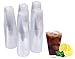 Crystal-Clear 10 oz Heavy Duty Party Tumblers | Square Bottom Tumblers - Plastic Cups | 100 Count | Disposable or Reusable