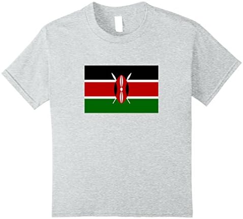 unisex-child Flag of Kenya t-shirt 12 Heather Grey