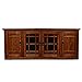 Leick Home 82360 Solid Wood Mission Oak Four Door TV Stand For 65