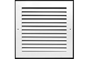 HVAC Premium 8'' X 8'' Aluminum Return Grille - Easy Air Flow - Linear Bar Grilles [Outer Dimensions: 9.875'' w X 9.875'' h]