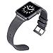 COVERY Compatible with Apple Watch Band 44mm 42mm, Genuine Leather Replacement Strap Compatible with Apple Watch Series 4 (44mm) Series 3, Series 2, Series 1 (42mm), Sport & Edition (Space Gray)