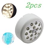 Danibos 15 LEDS Super Bright Wireless Auto PIR Sensitive Lamp Motion Sensor Activated Light (2, warm white)
