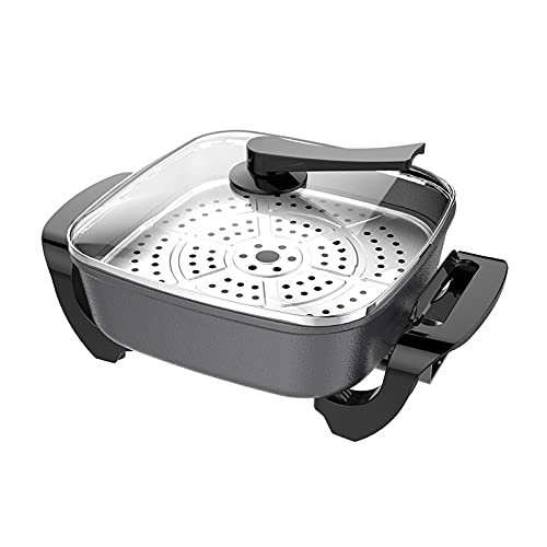 PHULJHADI Korean Style Multifunctional Non-Stick Electric Hot Pot, Multifunctional Household Electric Cooker, Electric Skillet Grill, Electric Frying Pan