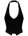 Fifth Parallel Threads FPT Women's Fashion Halter Neck Cropped Button Up Vest (4 Styles)