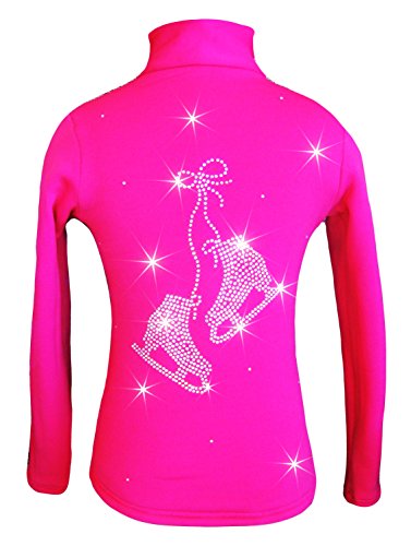 Ice Fire Figure Skating Jacket with Pair of Skates Design (Pink, Child Small) - Thumbnail 3