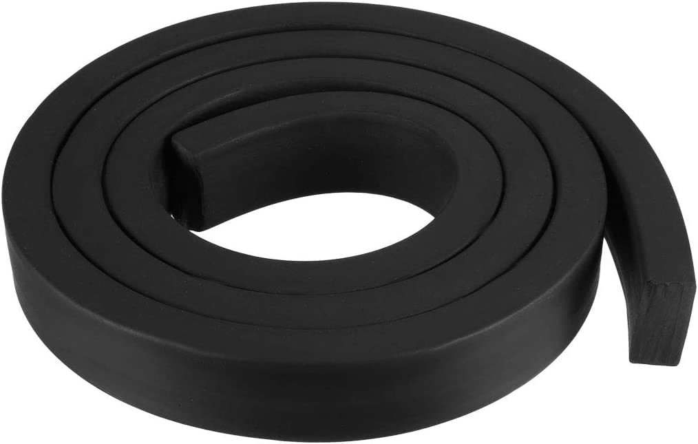 TOP-VIGOR Weather Stripping 20mm(W) x 10mm(T) x 1M(L)-Solid Rectangle Rubber Seal Strip for Water Oil Weather Window Door Seal