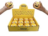 PartyUpped Emoji Stress Balls Eye-Pop (12-Pack) 2.35” Fun, Squishy Stress, Tension, Anxiety Relief | Squeeze Toy for Kids & Adults | Party Favors, Gag Gifts, School Box Prizes | Non-Toxic