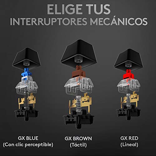 Logitech-G512-Teclado-Gaming-Mecanico-RGB-LIGHTSYNC-Teclas-retroiluminadas-GX-Tactil-Marron-Aleacion-de-Aluminio-Teclas-F-Personalizables-Paso-de-USB-Disposicion-QWERTY-ES-CarbonNegro