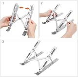 Amazon Basics Laptop Stand 6-Angle Adjustable 10-15.6 in Silver view 6