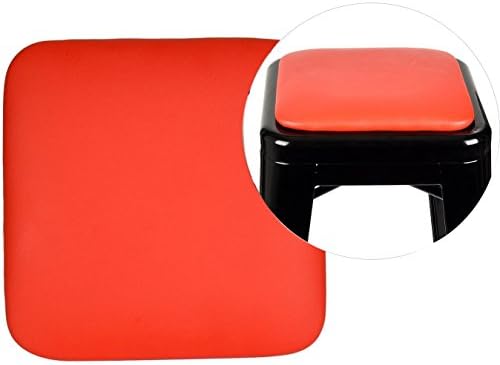 Yourlite Metal Stool Chair Cushions For Bar Kitchen Indoor Outdoor Seat Foam Pad Detachable Screw Fixed (Red 2 PCs)