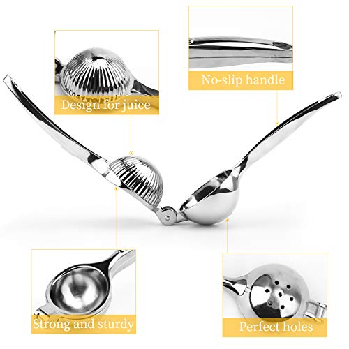 Lemon Squeezer, Vestaware Hand Manual Juicer Portable Multi-Functional Stainless Steel Lime Squeezer Citrus Press Juicer