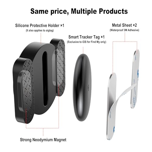 Car GPS Tracker for Vehicles Worldwide GPS Tracker for Vehicles Work with Find My (iOS Only), Car Vehicle Tracking Anti-Lost Locator with App for Cars, Wallet, Pets, Luggage (Black)