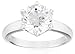 Amazon Essentials Platinum-Plated Sterling Silver Solitaire Ring set with Round Infinite Elements Cubic Zirconia (3 cttw), Size 8 (previously Amazon Collection)