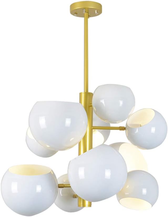 EUJEID Chandelier Lamp, Semi Flush Mount Satellite Ceiling Light Modern Pendant Light 10 Head Bedroom Living Room Dining Room Bar Hallway