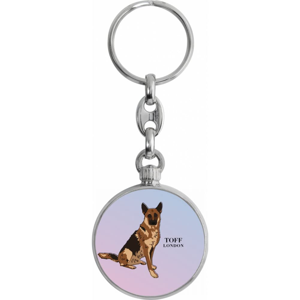 Toff London Brown German Shepherd Dog Keyring