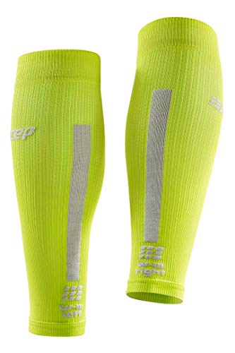 CEP Men's Compression Run Sleeves Calf Sleeves 3.0, Lime/Light V - Thumbnail 3