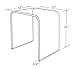 GiniHomer Modern Home Furniture, Clear Tempered Glass End Table, International Occasion Tea Table, Waterfall Table with Rounded Edges (Clear)