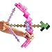 WENHSIN Pixel Mosaic Bow and Arrow Set Plastic Assembled for Kids Birthday Party Pixel Miner Gaming for Minecraft Toys (Brown)