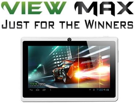 ViewMax Tablet PC 7" HD Touch Screen AW13 1.2GHz DDR3 512MB HDD 8GB WiFi 4X-GPU Graphic Accelerator G-Sensor - DUAL CAMERA - Android 4.1 WHITE PEARL Model VX-E7002-W