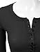 JJ Perfection Women's Long Sleeve Henley Thermal Top