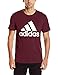 adidas Men's Badge of Sport Classic Tee, Maroon/Clear Grey, X-Large