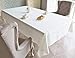 Turkish Ivory Tablecloth Polyester Table Linen - Stain Resistant Wrinkle free Non-Iron Oblong Square Round Thanksgiving Tablecloth Christmas Tablecloth New Year Eve Gift (IVORY, Rectangle 60