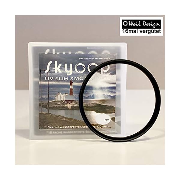 UV Filter Slim 67 mm XMC Digital weildesignesign Germany mit Objektivschutz, blockt ultraviolettes Licht, Frontgewinde, 16 Fach vergütet, Filterbox (UV Objektivschutz Filter 67mm) – Bild 3