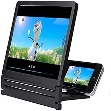 Livoty 3D HD Screen Magnifier Phone Screen Movie Video Magnifiers Amplifier Folding Enlarged Expander Stand (Black)