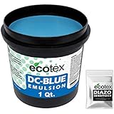 Ecotex DC-BLUE - Textile Dual-Cure Screen Printing Emulsion (1 Quart)