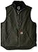 Carhartt Men's Sherpa Lined Mock Neck Vest ,Moss/Black,Large/Tall