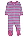 Leveret Kids Footed Cotton Pajama Striped Purple and Denim Size 12-18 Months