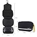 MLMSY Travel Toiletry Bag Cosmetic Organizers with Hanging Hook Use in Hotel,Bathroom(Black)