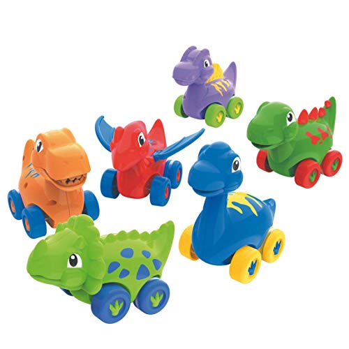 LUKAT Baby Dinosaur Toys for 1-2-3 Year Old Toddlers Pull Back Dino Car Toys for Boys and Girls Infants Mini Animal Toys for Kids ( 6-Pack ) - Thumbnail 2