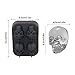 3D Skull Ice Mold Tray Silicone Ice Cube Mold by FLYEEGO, Whiskey Ice Ball Maker, Chocolate Mold Maker, Nuts Mold Maker, BPA Free