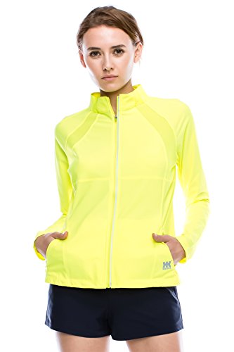 Kurve Sport Women's Lightweight Active Performance Track Jacket (Large, Volt)