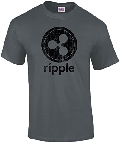 Ripple XRP Distressed Premium T-Shirt DTG Bitcoin Digital Currency P2P S-5XL -