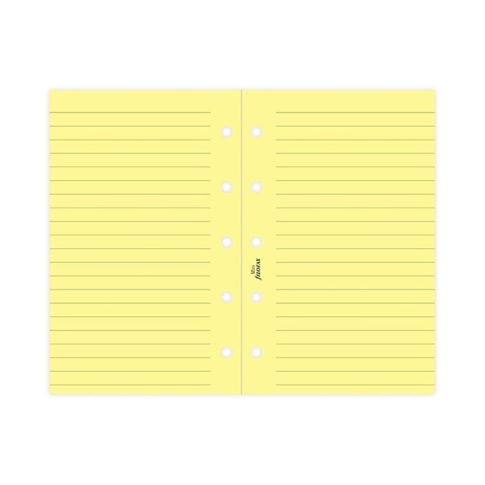 Filofax Mini Yellow Ruled Notepaper