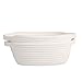 LoongBaby Cotton Rope Toy Chest, Basket Home Storage Nesting Bins, Handmade Box with Handles Approved by the FDA for Household Kids Candy Toys Storage (White-M)