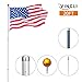 VINGLI Upgraded 20ft Aluminum Telescopic Flagpole, Heavy Duty Outdoor Halyard Flag Pole, Durable Kit Free with USA American Flag Frame, for Residential or Commercial